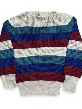 Vintage 1980s striped knit sweater women’s extra small